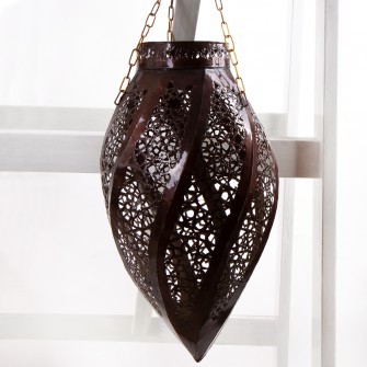 Metalowa lampa ażurowa w kształcie kropli wody w marokańskim stylu rękodzieło  Maroko Sklep