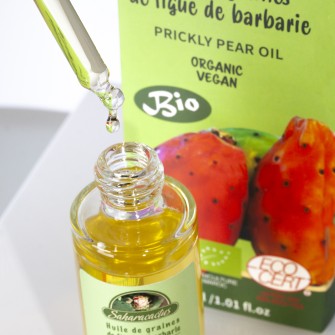 Olej z nasion opuncji figowej z certyfikatem ekologicznym Ecocert 30ml z zakraplaczem Saharacactus | Maroko Sklep |