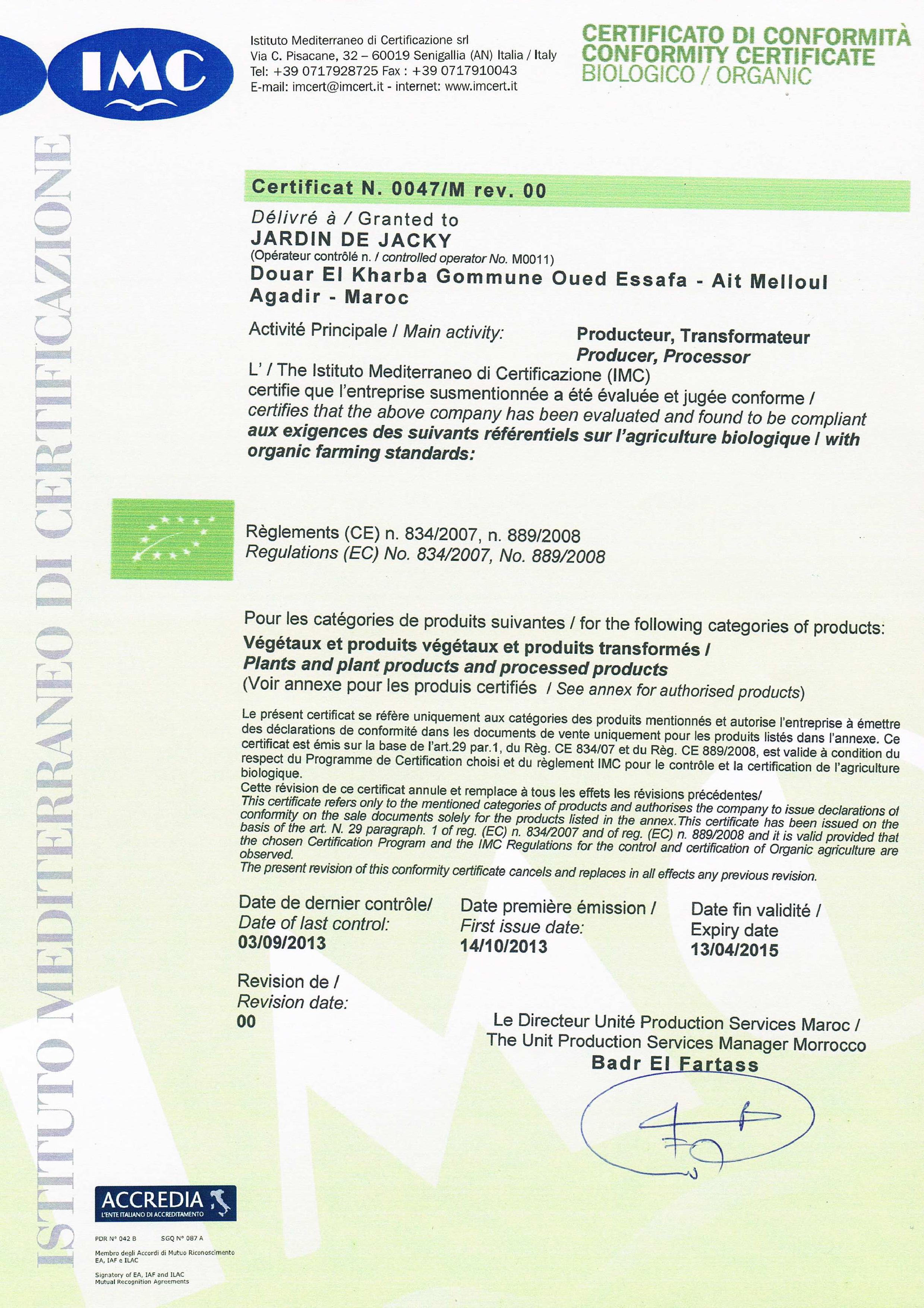 Certificat de conformité n°0047_M0011-page-001