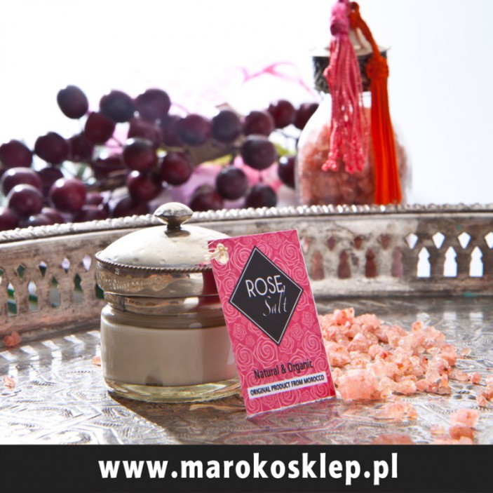 Sól morska różana do kąpieli w ozdobnym marokańskim flakonie 60g Beaute Marrakech || Maroko Sklep (2)