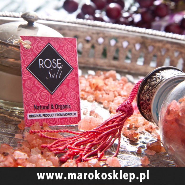 Sól morska różana do kąpieli w ozdobnym marokańskim flakonie 60g Beaute Marrakech || Maroko Sklep (3)