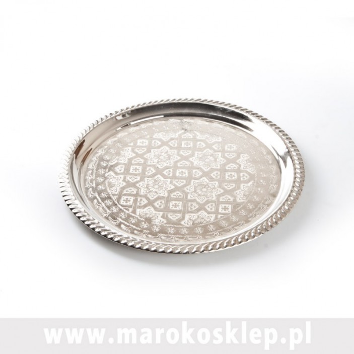 Taca metalowa ręcznie wykonana śr. 28 cm || Maroko Sklep