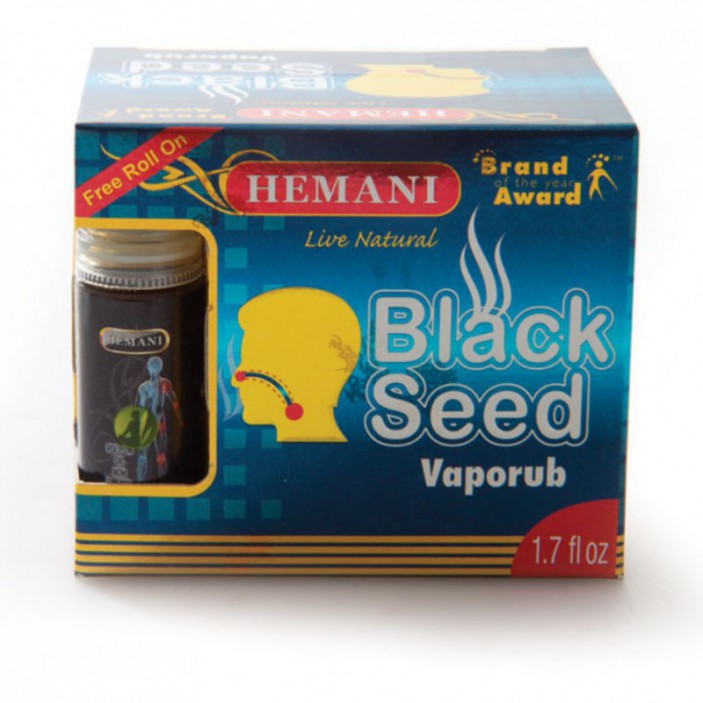 Balsam mentolowy z czarnuszką 50ml + aromatyczny olejek ułatwiający oddychanie Hemani || Maroko Sklep