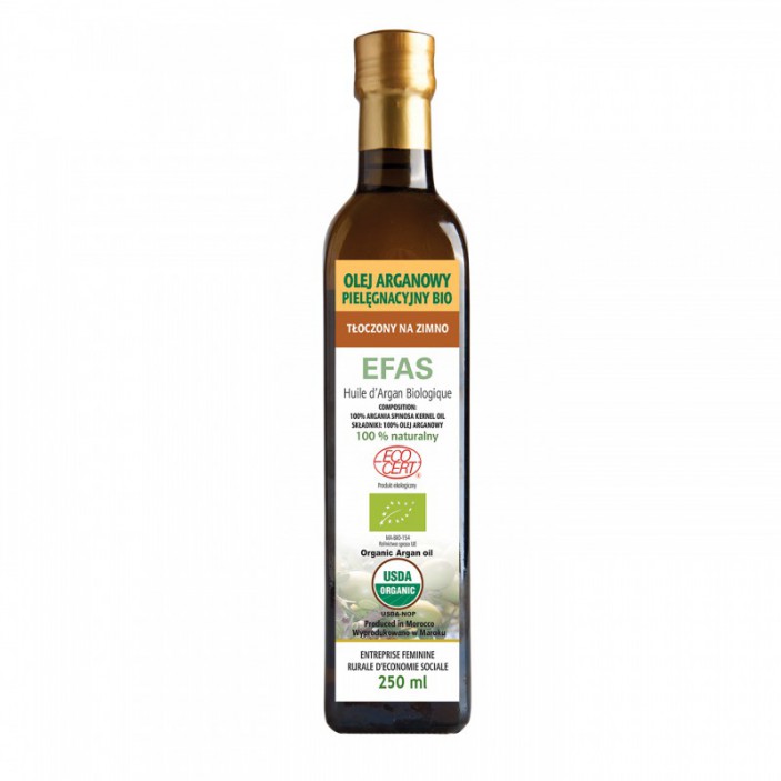 Olej arganowy z certyfikatem ekologicznym Ecocert 250ml EFAS || Maroko Sklep