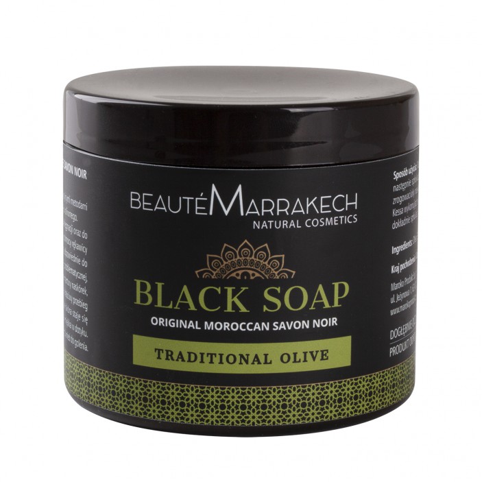 Naturalne czarne mydło oliwne Savon Noir 200g Beaute Marrakech || Maroko Sklep