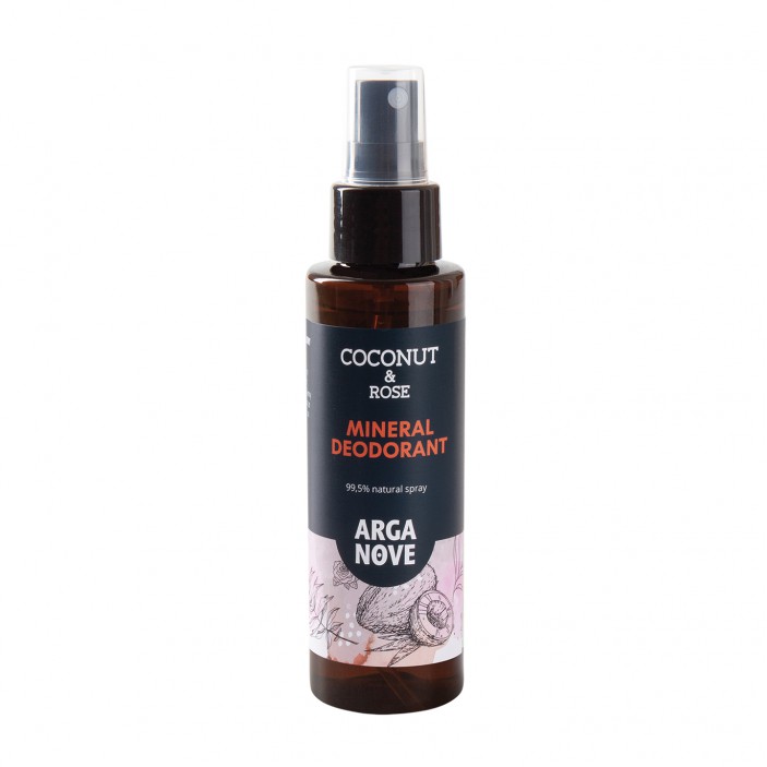 Naturalny dezodorant mineralny do ciała kokos róża 100ml  Arganove || Maroko Sklep