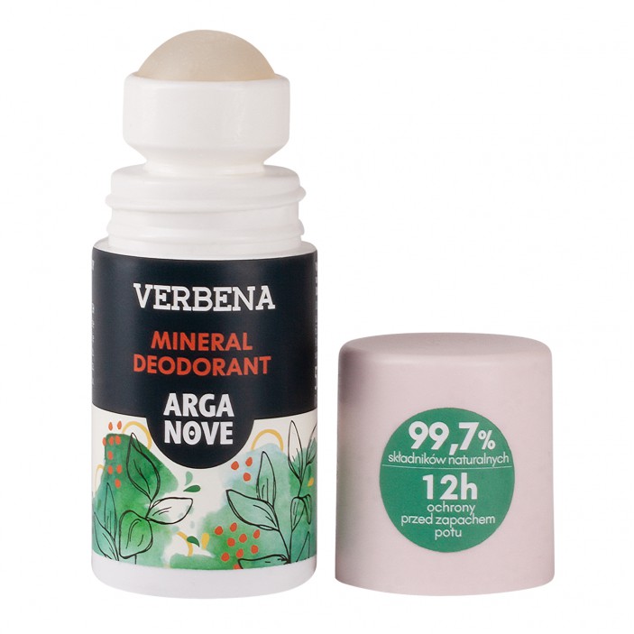 Naturalny dezodorant mineralny werbena z olejem arganowym 50ml rollon Arganove || Maroko Sklep