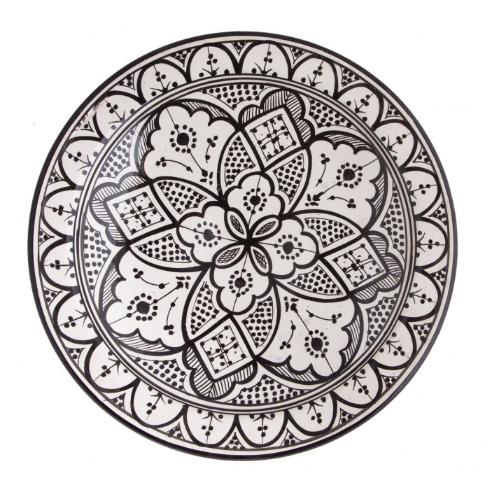 Marokański talerz półmisek z orientalnym wzorem 35cm || Maroko Sklep