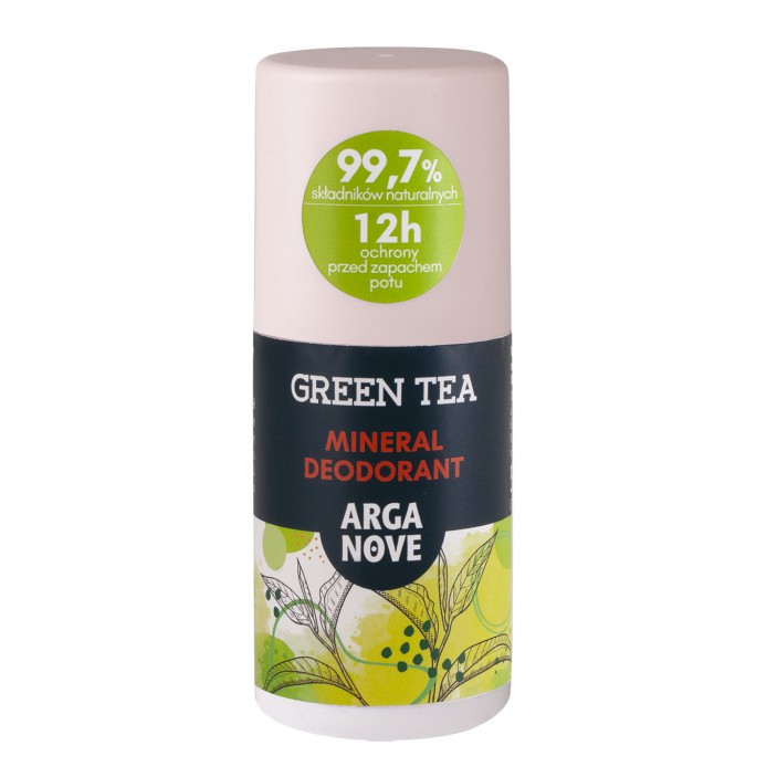 Naturalny dezodorant mineralny zielona herbata z olejem arganowym 50ml rollon Arganove || Maroko Sklep