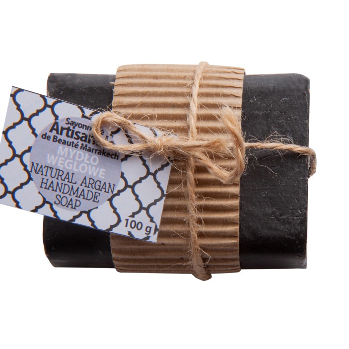 Naturalne mydło z aktywnym węglem 100g Beaute Marrakech || Maroko Sklep