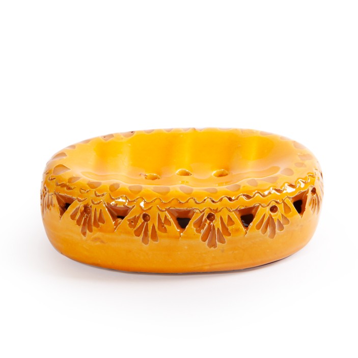 Mydelniczka ceramiczna żółta || Maroko Sklep