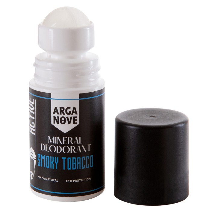 Dezodorant mineralny ałunowy Smoky Tobacco roll-on 50 ml Arganove || Maroko Sklep