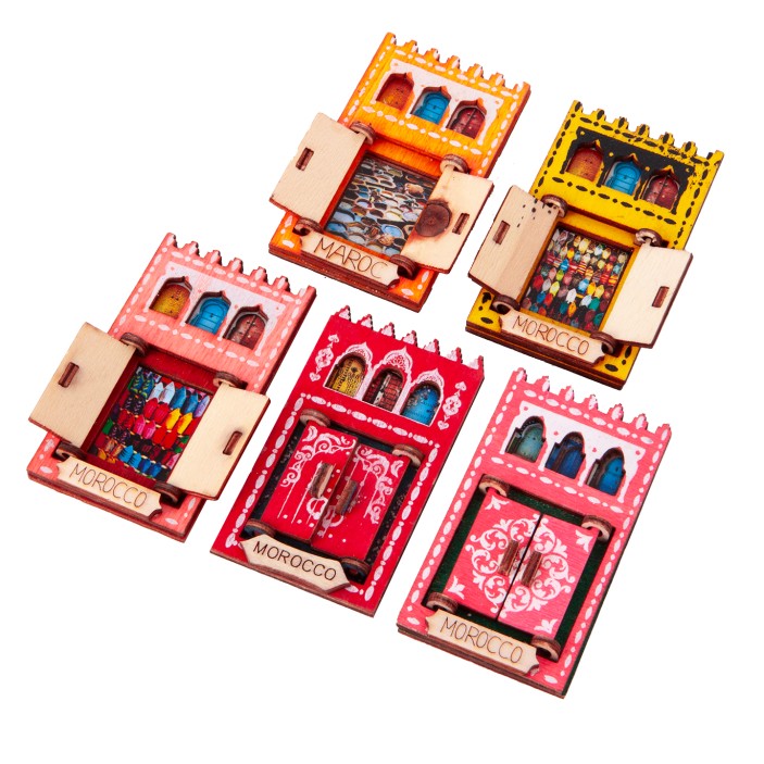 Magnes pamiątka z Maroka tradycyjny dom || Maroko Sklep (2)