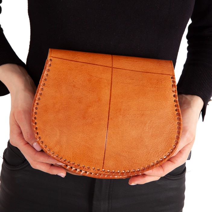 Ręcznie robiona skórzana torebka damska – autentyczne marokańskie rzemiosło, unikalne tłoczenia i najwyższa jakość naturalnej skóry. (5)