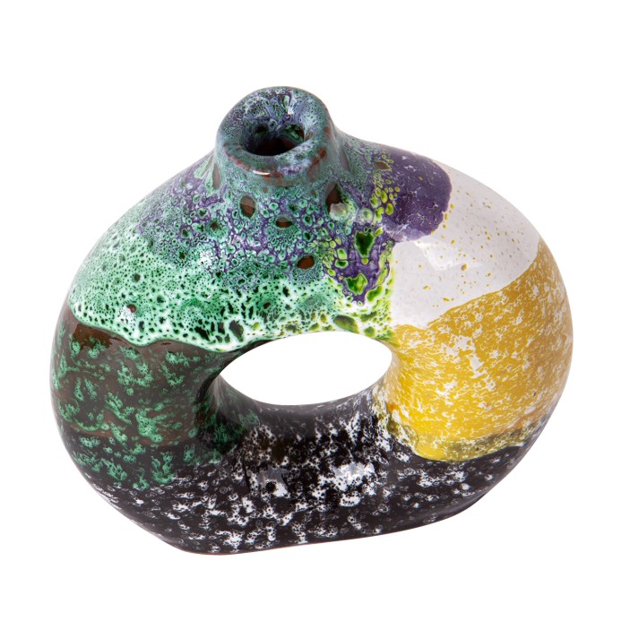 Mały ceramiczny kolorowy wazon marokański handmade || Maroko Sklep (2)