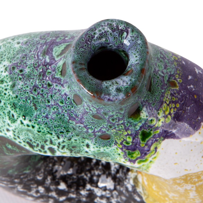 Mały ceramiczny kolorowy wazon marokański handmade || Maroko Sklep (3)