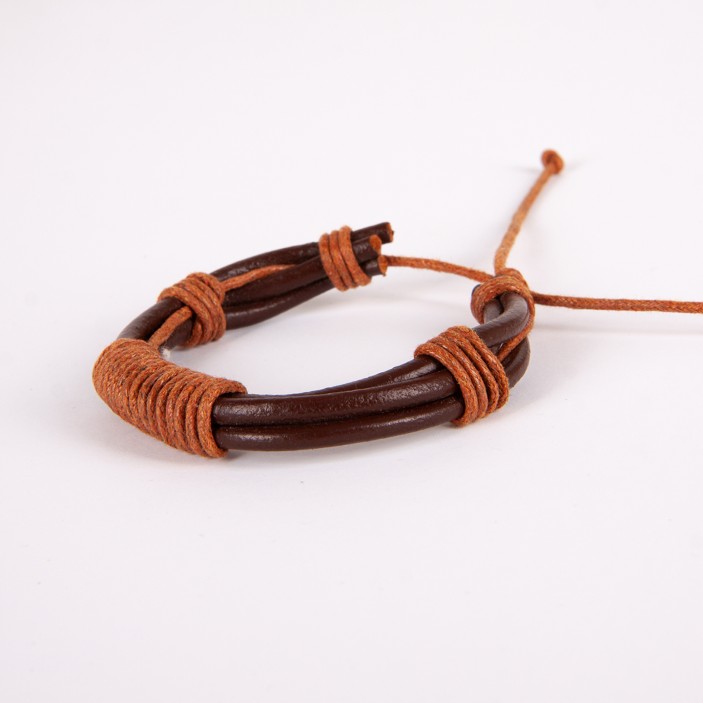 Bransoletka z naturalnej skóry regulowana || Maroko Sklep (2)