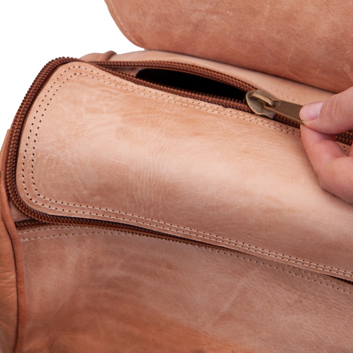 Torba podróżna handmade z Maroka. Skóra naturalna, pojemna, styl vintage, idealna na weekend i na prezent. (5)