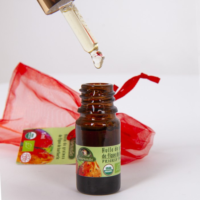 Olej z nasion opuncji figowej z certyfikatem ekologicznym Ecocert 5ml Saharacactus || Maroko Sklep (3)