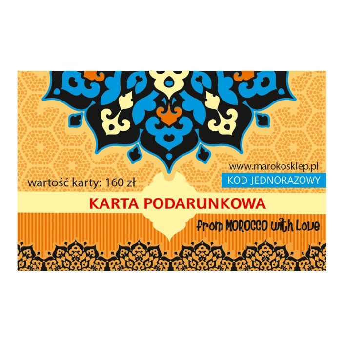 Voucher karta podarunkowa o wartości 160PLN || Maroko Sklep (1)