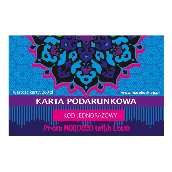 Voucher karta podarunkowa o wartości 260PLN || Maroko Sklep (1)