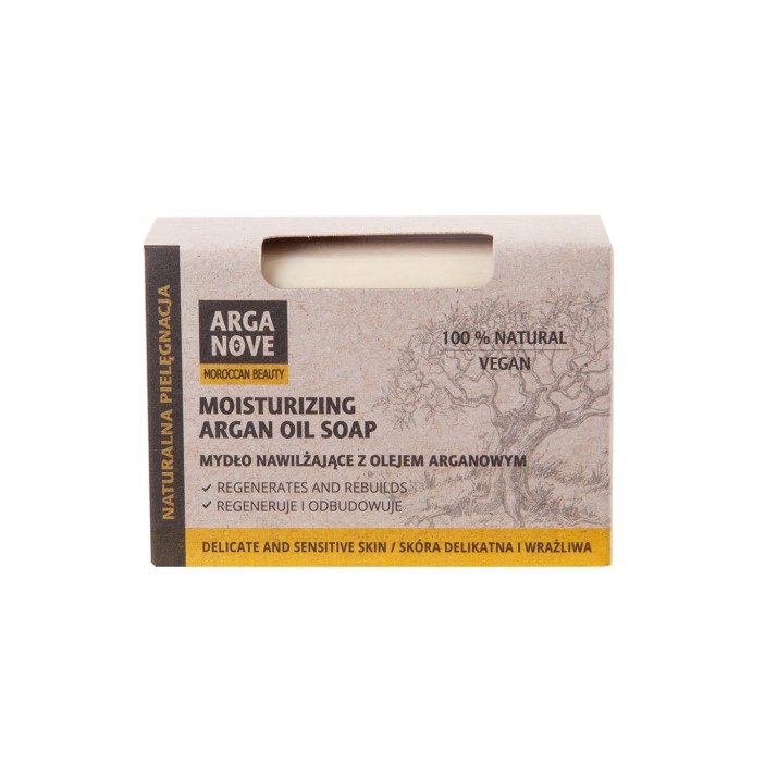 Naturalne mydło arganowe intensywnie nawilżające i łagodzące 100g Arganove || Maroko Sklep (1)