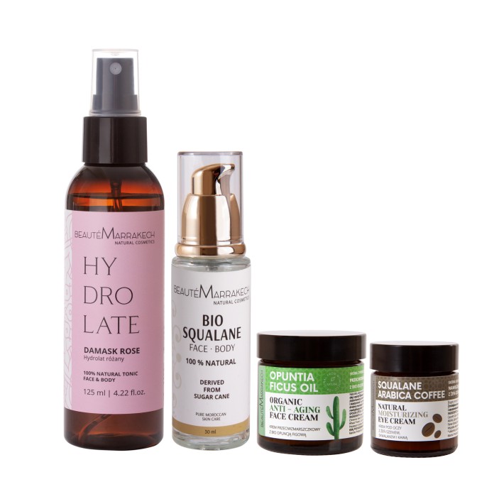 Zestaw odżywczych kosmetyków dla kobiet  - typu skóry - kompleksowa pielęgnacja twarzy z opuncją figową i skwalanem || Maroko Sklep (2)