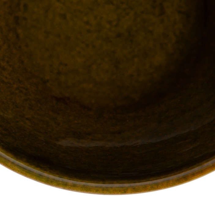 Ręcznie wykonana marokańska miska ceramiczna. Unikalne rękodzieło w odcieniach zieleni i brązu. Idealna do serwowania i dekoracji.  (4)