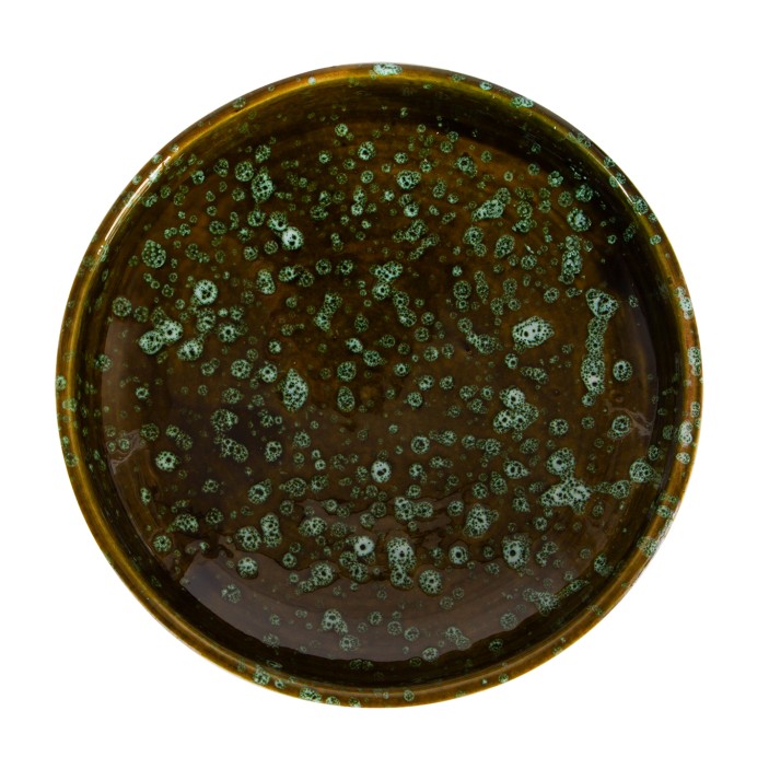 Ręcznie robiona marokańska misa ceramiczna. Unikalne szkliwo w brązie i zieleni. Stylowa dekoracja i naczynie do serwowania. (3)