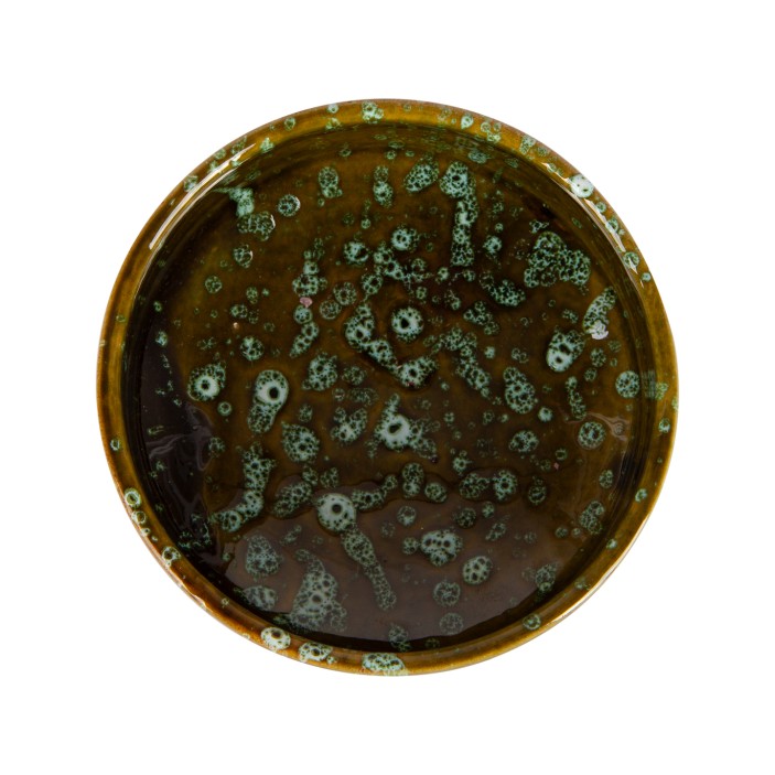 Ręcznie robiona marokańska miseczka ceramiczna. Unikalne szkliwienie w plamki. (3)