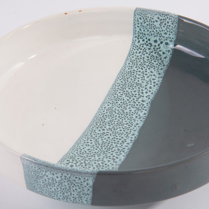 Marokańska miska do serwowania dań szaro biała duża | (3)