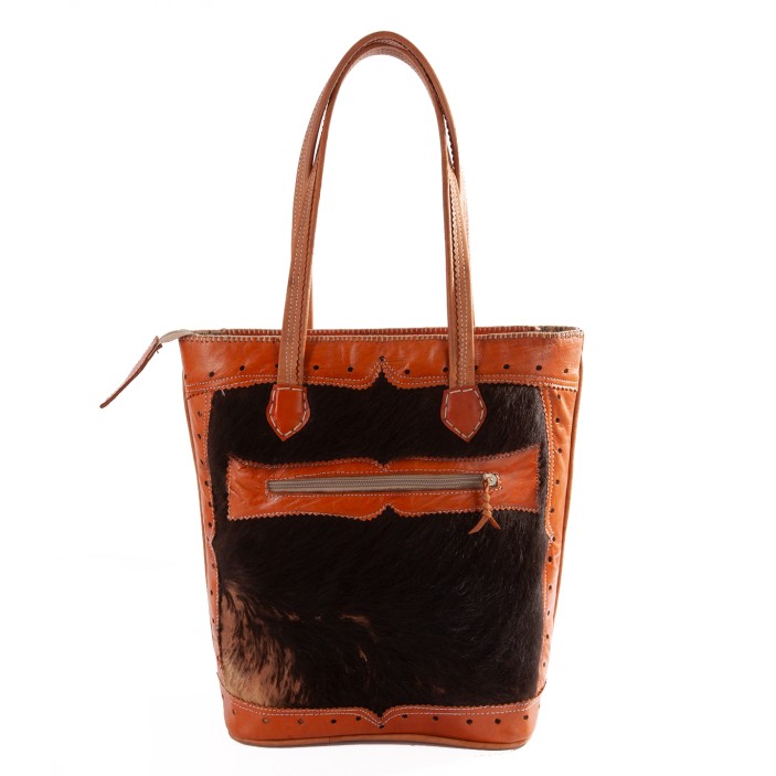 Ręcznie wykonana torebka z koziej skóry. Marokańskie rękodzieło w stylu vintage. Praktyczna i unikalna. (2)