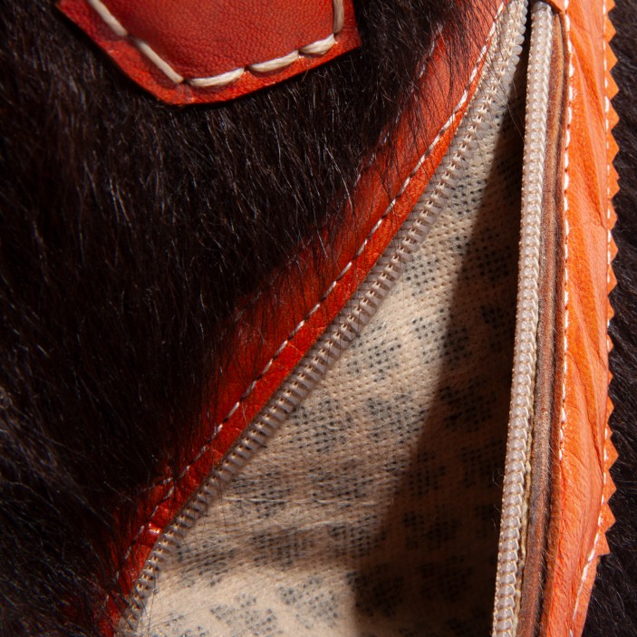 Ręcznie wykonana torebka z koziej skóry. Marokańskie rękodzieło w stylu vintage. Praktyczna i unikalna. (7)