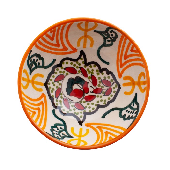 Ceramiczna miseczka 12 cm. Tradycyjne marokańskie rzemiosło w Twoim domu. Idealna na drobne przekąski. Wybierz unikatowe rękodzieło! (2)