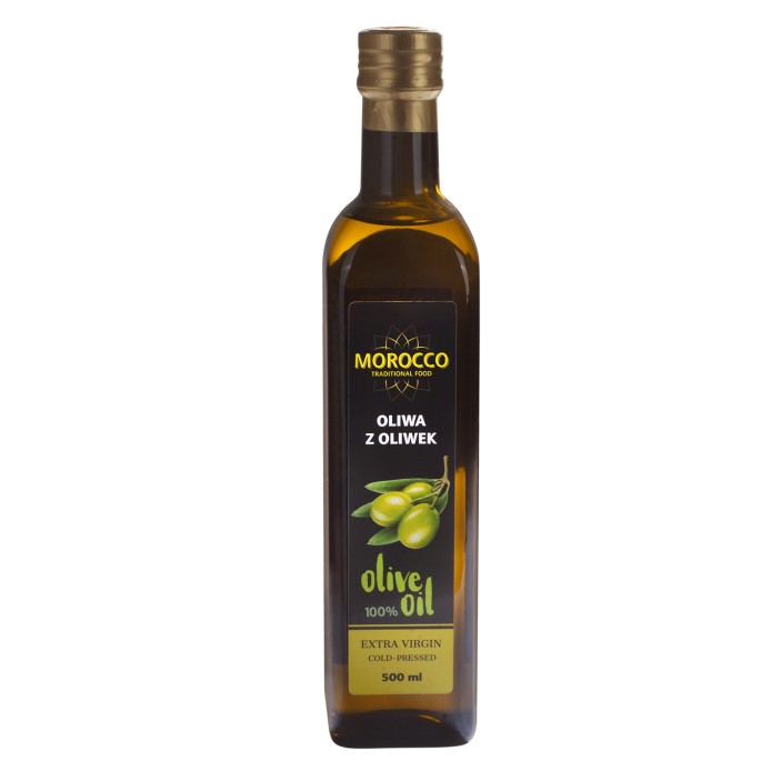 Marokańska oliwa z oliwek z pierwszego tłoczenia 500ml Bio Morocco Group || Maroko Sklep (1)
