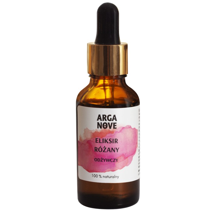 Łagodzące serum do twarzy - Eliksir różany 30ml z olejem z róży damasceńskiej, dzikiej róży i skwalanem Arganove || Maroko Sklep (2)