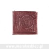 Skórzany portfel wykonany ręcznie w Maroku brązowy || Maroko Sklep