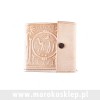 Skórzany portfel wykonany ręcznie w Maroku jasnobeżowy  Maroko Sklep