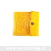 Skórzany portfel wykonany ręcznie w Maroku żółty  Maroko Sklep