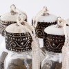 Flakon marokański buteleczka do olejków zdobiony biały 30ml || Maroko Sklep