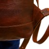 mini: Ręcznie wykonany plecak skórzany roll-top w koniakowym kolorze. Naturalna skóra, dwie kieszenie zewnętrzne. Marokańskie rzemiosło w miejskim stylu. (10)