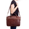 mini: Elegancka torba biznesowa z naturalnej skóry w kolorze koniakowym. Odpinany pasek, idealna na laptop i dokumenty. (1)