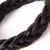 mini: Bransoletka z naturalnej skóry czarna pleciona, regulowana || Maroko Sklep (3)