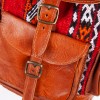 mini: Skórzany plecak handmade z kilimem z Maroka. Mały plecak w stylu etno i vintage, idealny na prezent. Ręcznie robiony, unikalny. (3)