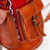 mini: Skórzany plecak handmade z kilimem z Maroka. Mały plecak w stylu etno i vintage, idealny na prezent. Ręcznie robiony, unikalny. (4)