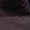 mini: Czekoladowy pled bawełniany. Ręcznie tkana narzuta w kolorze ciemnego brązu z chwostami. Elegancki dodatek do sypialni i gabinetu. (5)