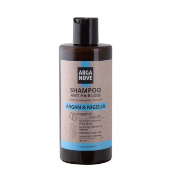 Naturalny szampon przeciw wypadaniu włosów z olejem arganowym i olejem z czarnuszki 300ml Arganove  Maroko Sklep