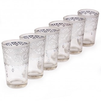 Marokańskie szklanki ręcznie zdobione zestaw 6sztuk  Maroko Sklep