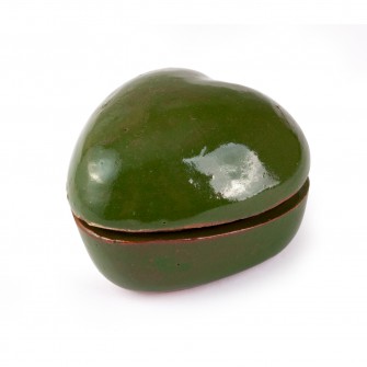 Puzderko ceramiczne w kształcie serca zielone | Maroko Sklep|