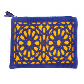 Kosmetyczka marokańska ażurowa niebieskożółta  Maroko Sklep